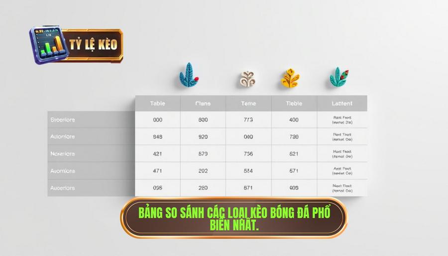Hiểu đúng tỷ lệ kèo để đưa ra lựa chọn hợp lý hơn: Cẩm nang toàn tập từ chuyên gia 3 Bảng so sánh các loại kèo phổ biến